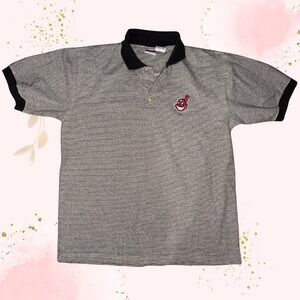 Vintage Cleveland‎ Indians, Chief Wahoo Polo. Men's size L.